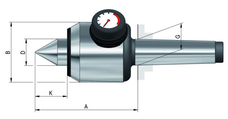 1024260103 Synchronní automatický důlčíkový hrot, úhel hrotu 60° AC 500 vel. 505/MK 5