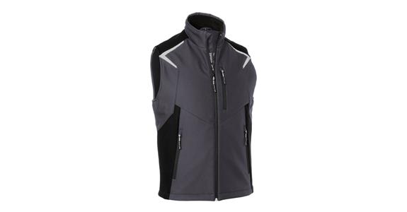 Softshell. vesta BODYFORCE, antracitová/černá, velikost 3XL
