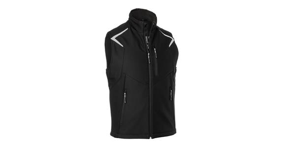 Softshell. vesta BODYFORCE, černá, velikost XL