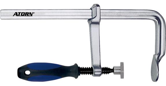 Celoocelová šroubová svěrka ATORN, 400x120 mm, dvoudílná rukojeť