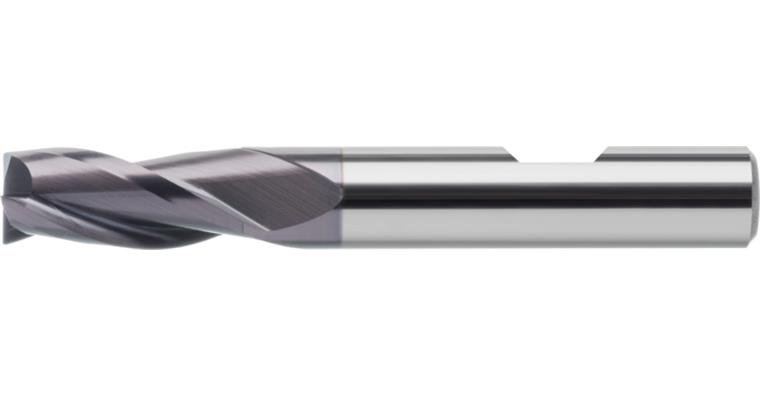 1095005752 VHM stop. fréza, zuby=3, pr. 4,0 x 11 x 57 mm, 30°, stopka HB, TiAlN