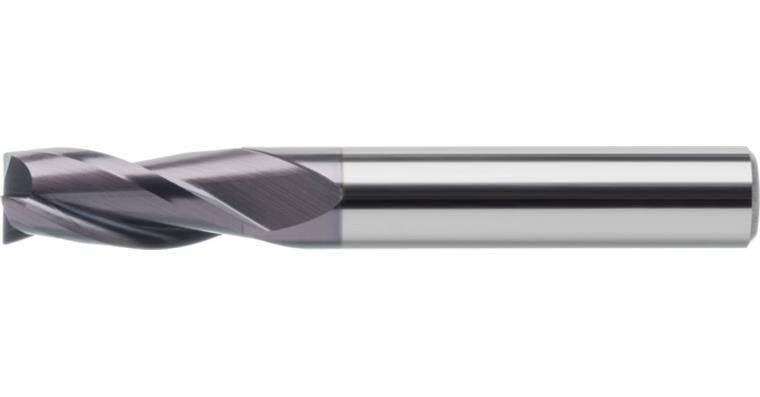 1095005731 VHM stop. fréza, zuby=3, průměr 3,0 x 8 x 57 mm, 30°, stopka HA, TiAlN