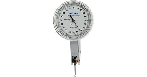 Páčkový úchylkoměr ATORN, hodnota dílku stupnice 0,001 mm, měřicí rozsah 0,2 mm, 40 mm