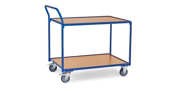 Light table trolley 2 shelves loading surface 1,000x700 mm load 300 kg RAL5007