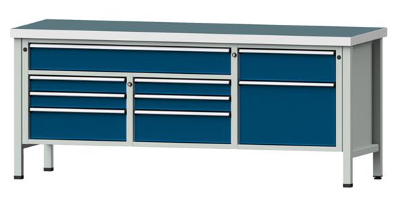 Cabinet workbench model 282 V universal plate height 900 mm RAL 7035/5010