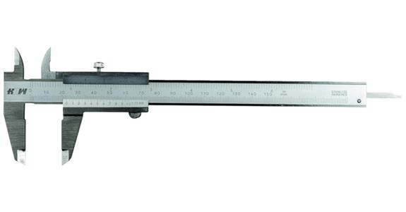 Stainless precision pocket vernier callipers 0-300 mm w. locking screw 