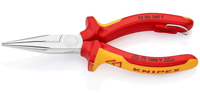 1001500479 Round nose pliers with cutting edge/fastening eye VDE 160 mm 25 06 160 T