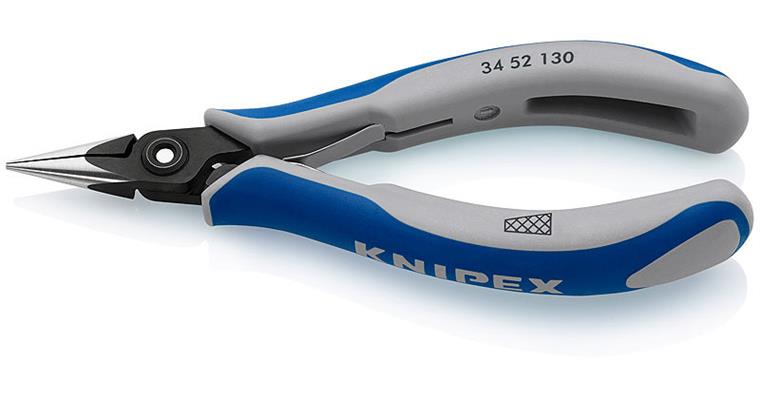 1001594525 Precision electronics pliers flat round burnished 130 mm Article 34 52 130