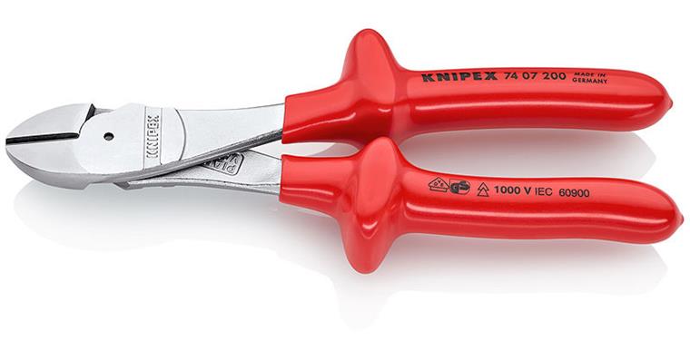 1001500295 Heavy-duty diagonal cutters, dip-insulated VDE 200 mm Article 74 07 200