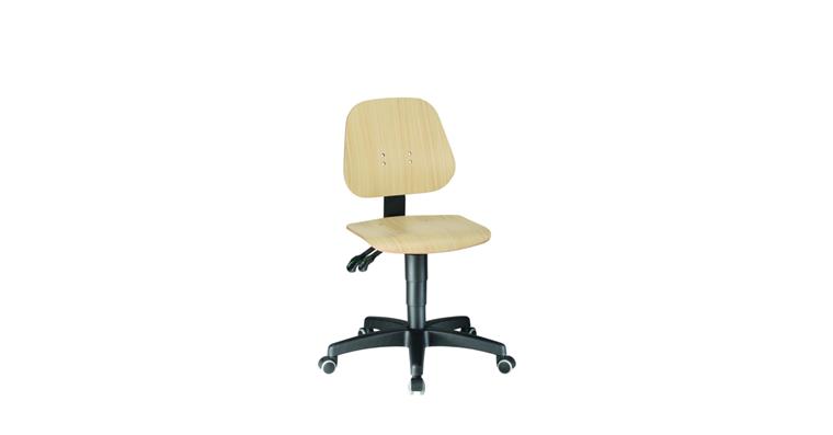 1082437202 Pracovní otočná židle Unitec s kolečky, výška sedu 440–620 mm, buk
