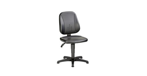 Work swivel chair Unitec with glide runner seat height 440-620 mm synth. leather