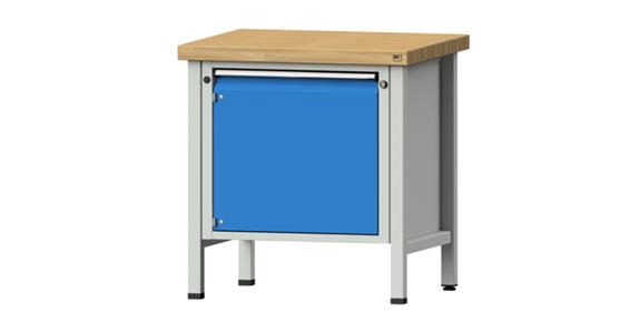 Dílenský stůl ANKE 12 V, bukový masiv, nos. 1500 kg, 800x700x850 mm, RAL 7035