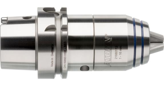 NC zkrácené sklíčidlo pro vrták ATORN HSK63 ø 1-16 mm A=100 mm tvar A, s IC