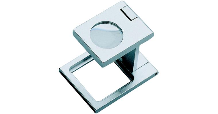 1095011865 Miniaturní stojanová lupa, sklád., zvět. 8x, bikonvexní čočka pr. 17,5 mm