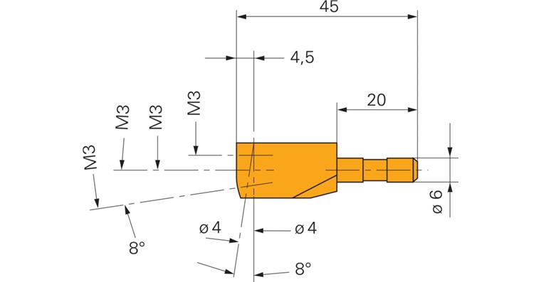 1095011705 Držák měřicích dotyků pro zařízení TESA MICRO-HITE
