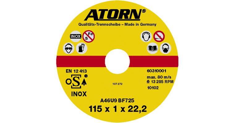 1044825106 ATORN řezný kotouč pro nerezovou ocel, 180 x 1,5 x 22 mm, ocel INOX