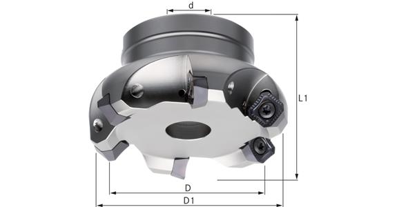 Hlava rovinné frézy ATORN pro VA, průměr 50,0 mm, T=4