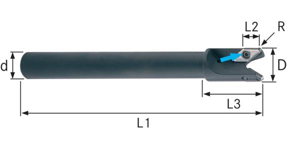 Stopková fréza ATORN pro VCGT220530, 32,0 mm, stopka D=25,0 mm, T=2