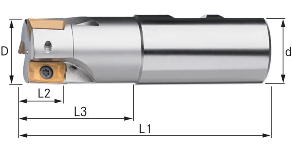 Stop. fr. pro vym. bř. des. ATORN, IC T=3 32,0 x 200mm, stopka D=25mm DIN 1835B
