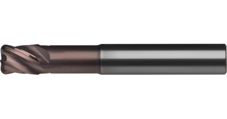 1095006134 VHM torusová fréza, TiAlN, T4 6,0 x 80 mm, R=1,0 mm, st. HA