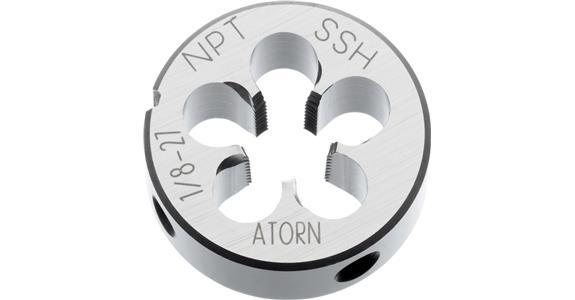 Závitová čelist ATORN HSS EN 24230 NPT 1/8 v 27 rychlost vnější průměr 30 mm
