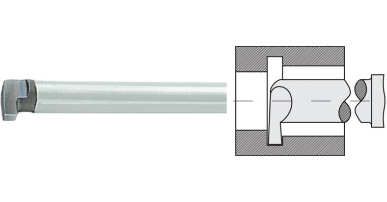 1095006652 Drážkovací soustružnický nůž, HSSE, kulatý, 10 mm 160 mm
