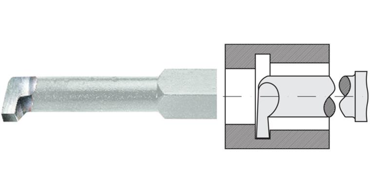1095006650 Drážkovací soustružnický nůž, HSSE, čtyřhran, 20mm x 20mm