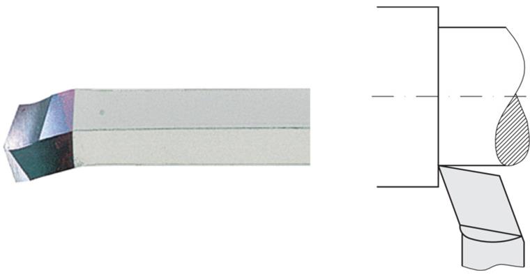 1095006666 Rohový soustružnický nůž, HSSE, podobný D4965, čtyřhran, 10 x 10 mm