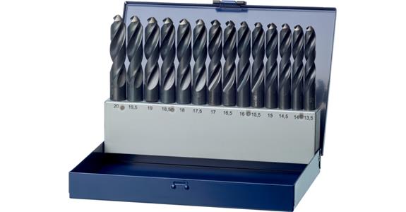 Sada spirálových vrtáků ATORN, typ N, průměr 13,5 – 20,0 mm, po krocích 0,5 mm