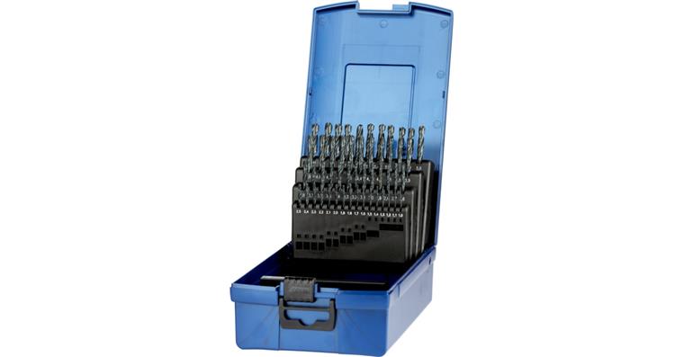 1095000471 Sada spir. vrtáků, HSS, DIN 338, 1,0-10,0 mm / 0,5 mm, v kov. kazetě 11041