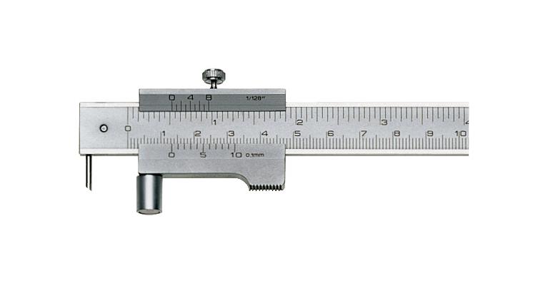 1095011701 Rejsek s pojezdovou kladkou, 200 mm, s rýsovací jehlou z cement. tvrdokovu