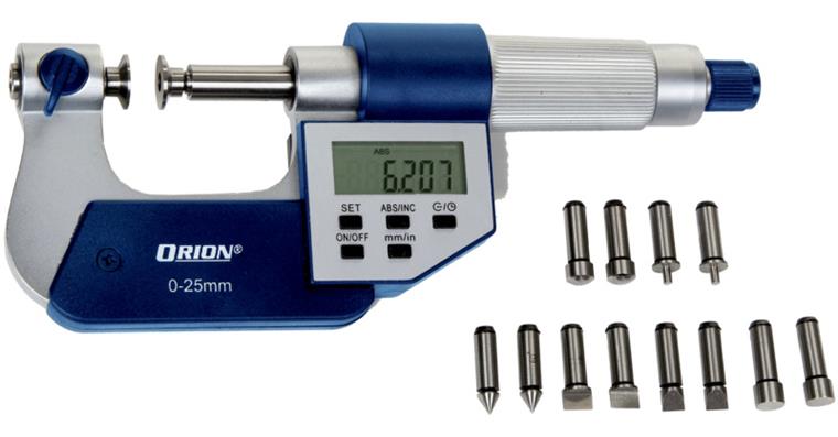 1095009481 Elektr. mikrom. měř., 25-50 mm, stup. 0,001 mm, pouzd., 7 párů měř. dot.