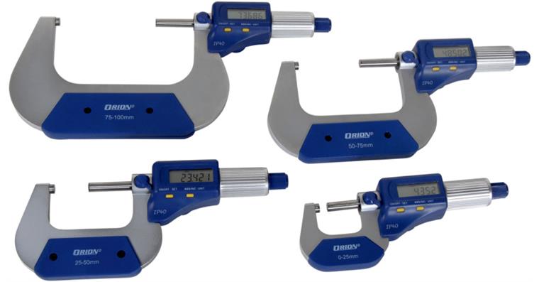 1095009507 Elektronická mikrometrická měřidla, 0–100 mm, v pouzdru