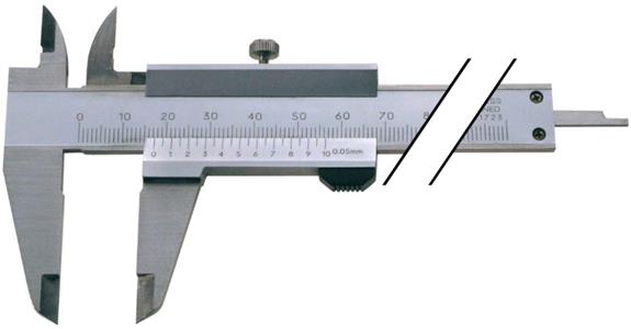 Posuvná měřítka ATORN INOX, 150 mm, s upínacím šroubem a plochým hloub. měřítkem