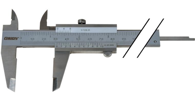 1095009430 Analogová posuvná měřítka, 300 mm, s plochým hloubkovým měřítkem