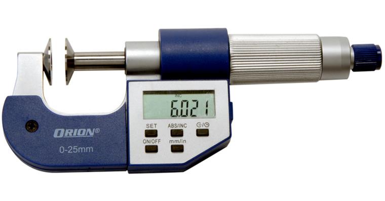 1095009477 El. talířkový mikrometr, 25-50 mm, 0,001 mm, průměr talířku 20 mm, pouzdro