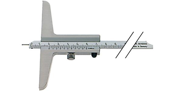Posuvné hloubkoměry ATORN, INOX, 200 mm, matně chromované
