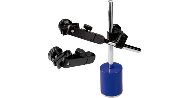 1095011673 Malý měřicí stojan, průměrná výška 155 mm, s kulatým stojanem s permanentním magnetem