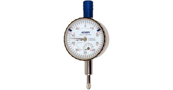 ATORN číselníkový úchylkoměr, 5 mm rozdíl 0,01 mm stupn., nárazuvzd., pr. 40 mm