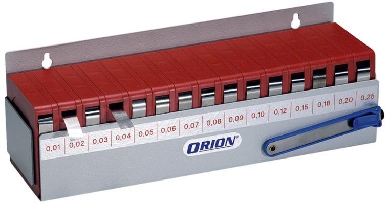 1095011803 Spárová měrka, 0,01-0,25 mm, kompletní sortiment, v nástěnném držáku