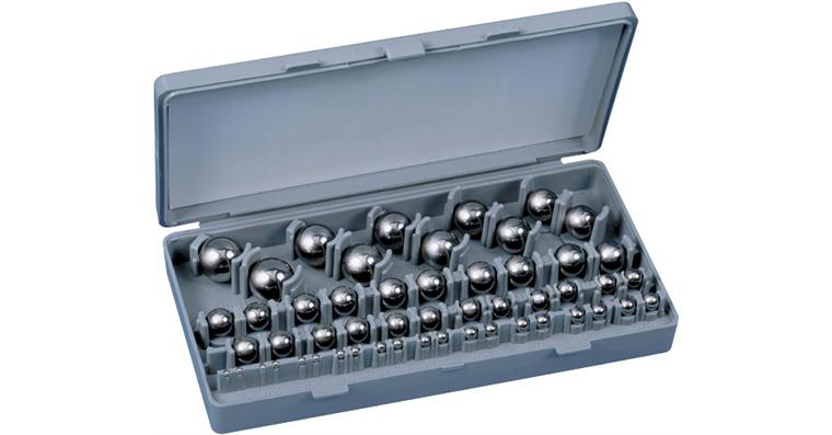 1095009846 Páry zkušebních kuliček, 1–25 mm, 50 kusů v pouzdru