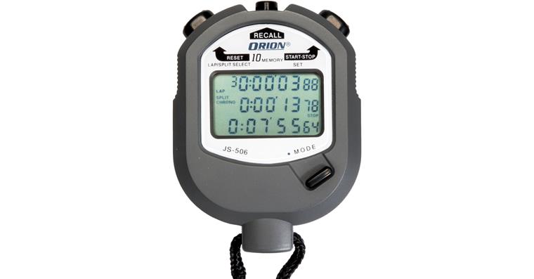 1095011894 Elektronické stopky, velikost číslic 6 mm, 10 hodin, 1/100 s