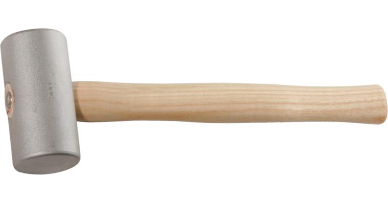 1095012363 Hliníkové kladivo, válcové, 500 g, ořechová násada