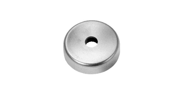 1095012602 Plochá magnetická chapadla, průměr 50 mm, s vrtaným otvorem
