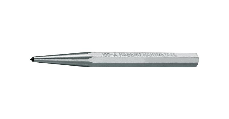 1001121255 Důlčík s hrotem z karbidu, poniklovaný, 130x12 mm