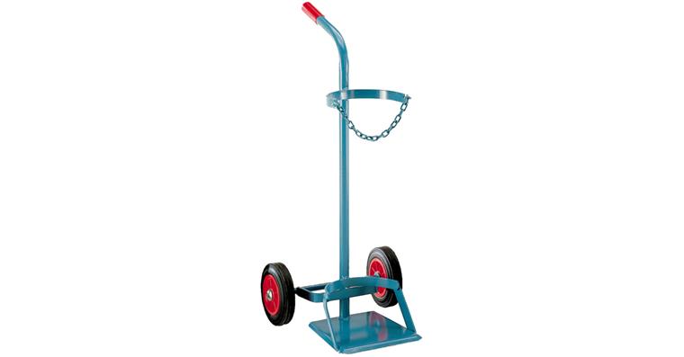 1095012518 Vozík na ocelovou láhev, celopryžová kola, průměr 230 mm, 50 litrů
