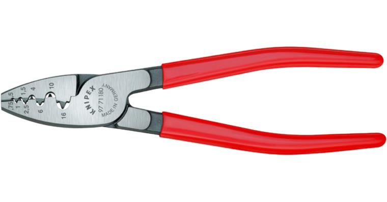 1001575020 Krimpovací nástroj pro koncové dutinky 180 mm, s plastovou rukojetí