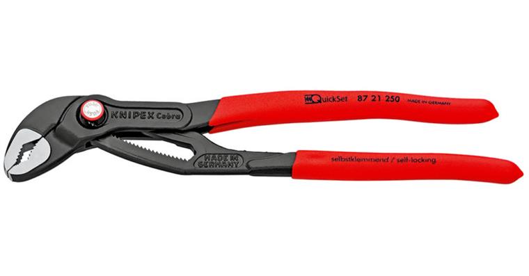 1001600990 Kleště na vod. čerp. Cobra Quick Set, 250 mm, leš. hlava, 2K rukojeť