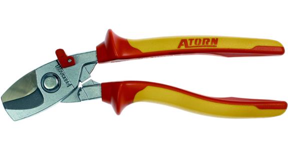 Nůžky na kabely KNIPEX, 180 mm, VDE, chromovaná hlava, dvoudílné rukojeti