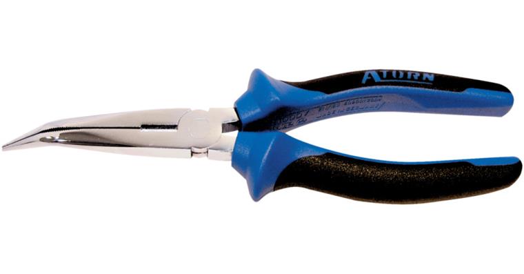 1056286102 Kleště s úzkými čelistmi DIN 5745, 200 mm, zahnuté, dvoudílná rukojeť